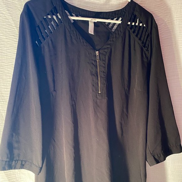 Warehouse Tops - 4/$30 Warehouse One Black Top / Shirt XXL